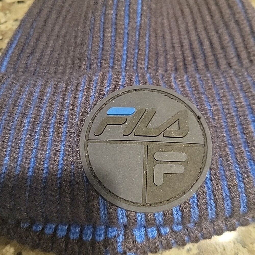 FILA‎ Boys Blue/Black Beanie One Size Fits Most - Picture 2 of 6